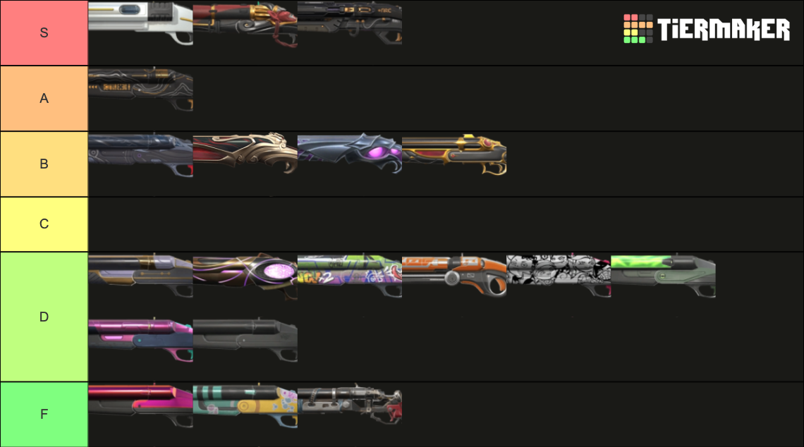 Valorant Shorty Skins Tier List Rankings) TierMaker