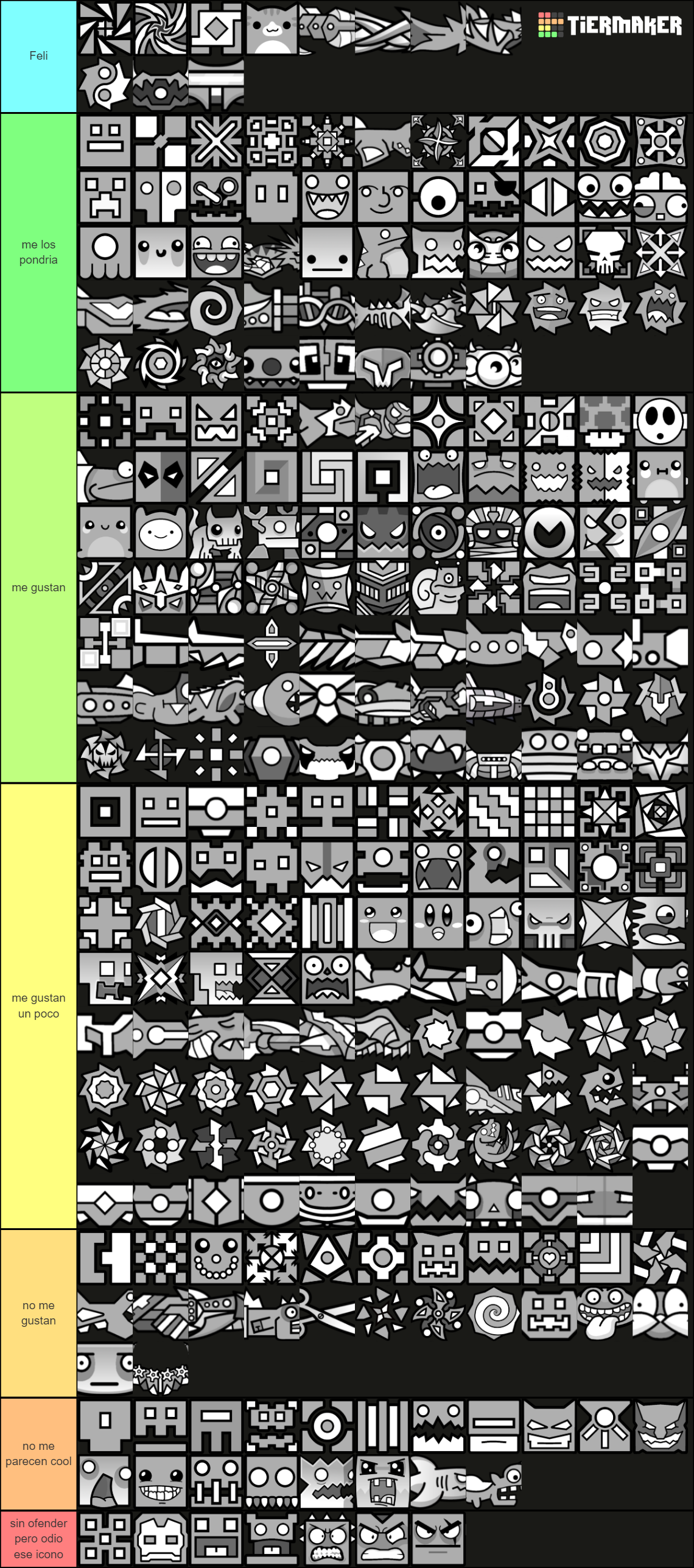 geometry-dash-all-icons-tier-list-community-rankings-tiermaker