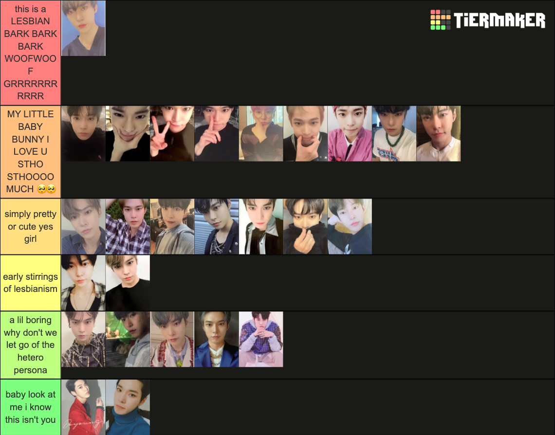Doyoung PC Ranking Tier List Rankings) TierMaker