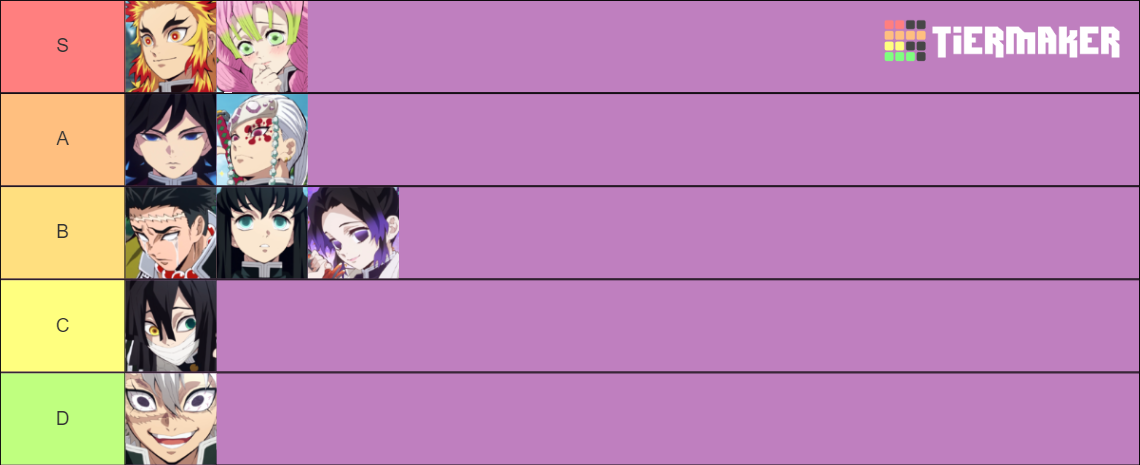 Demon Slayer Hashira Tier List Community Rankings Tiermaker