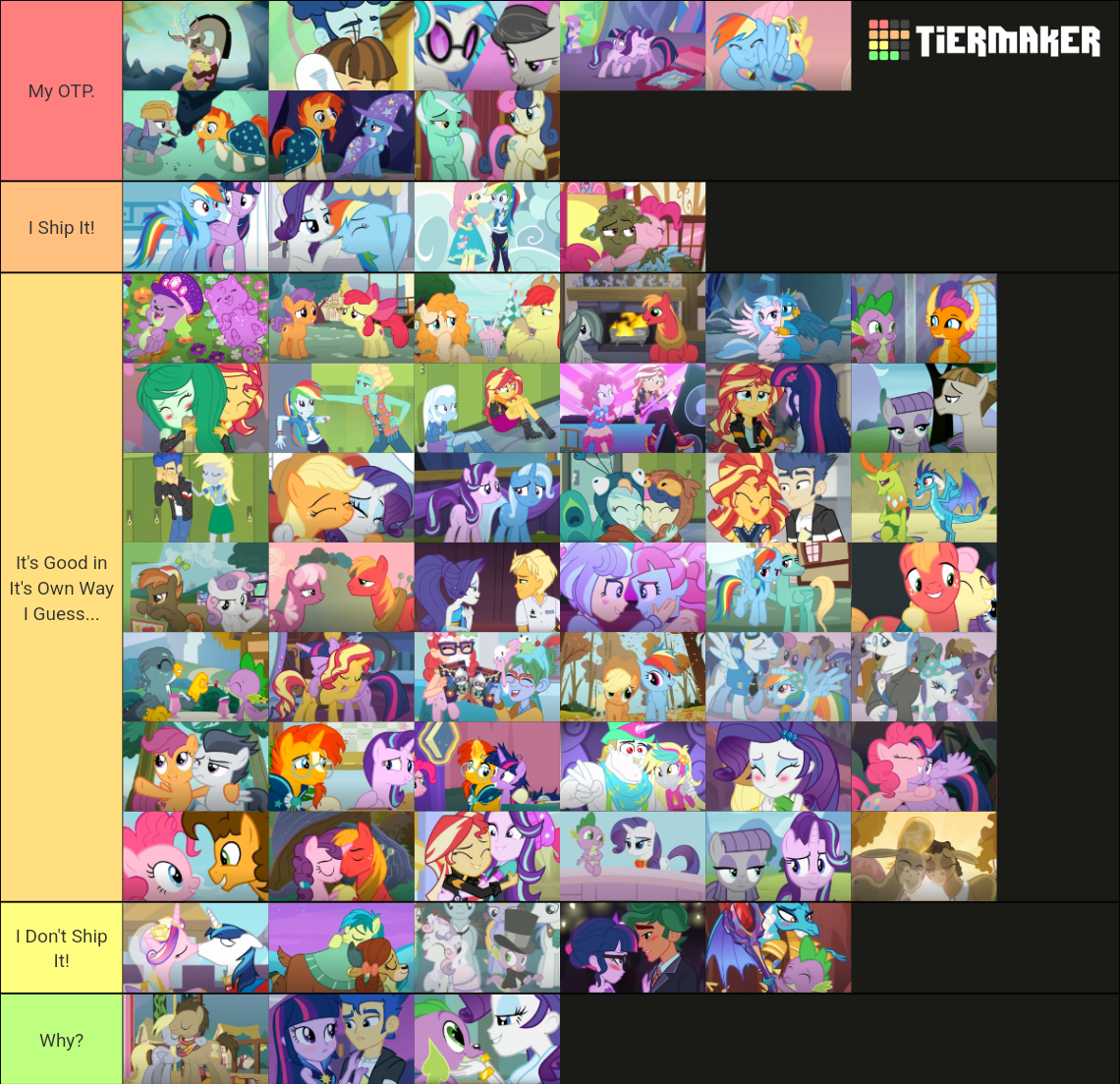 My Little Pony Ships Tier List (Community Rankings) - TierMaker