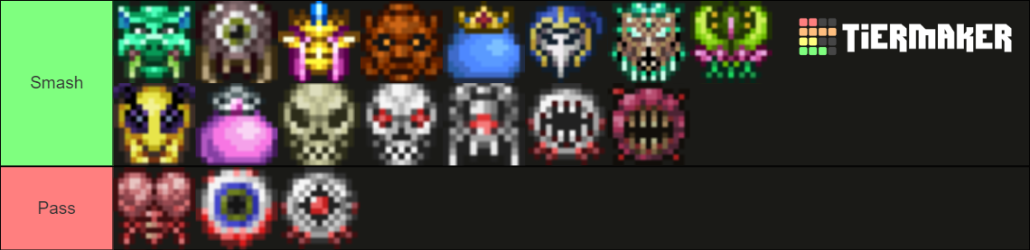 Terraria Bosses Tier List Community Rankings TierMaker   Terraria Bosses 1606731 1666558304 