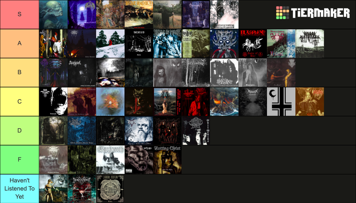 Random Black Metal Album List Tier List Rankings) TierMaker