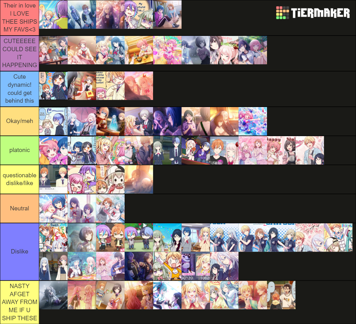 Project Sekai ships Tier List Rankings) TierMaker
