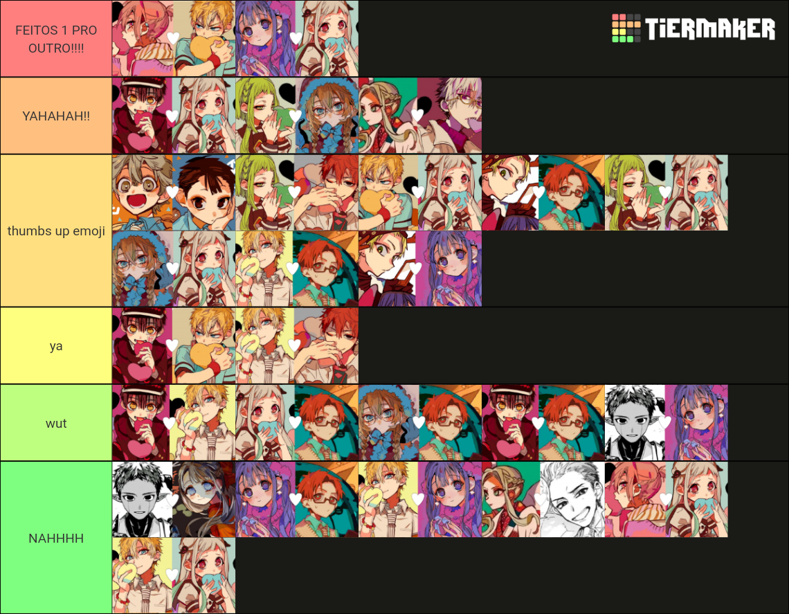 Toilet Bound Hanako-kun Ships Tier List (Community Rankings) - TierMaker