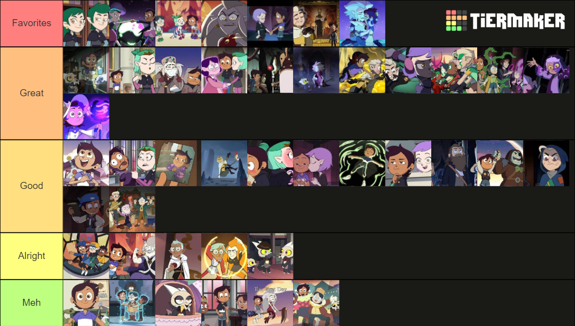 The Owl House All Episodes Tier List (Community Rankings) - TierMaker