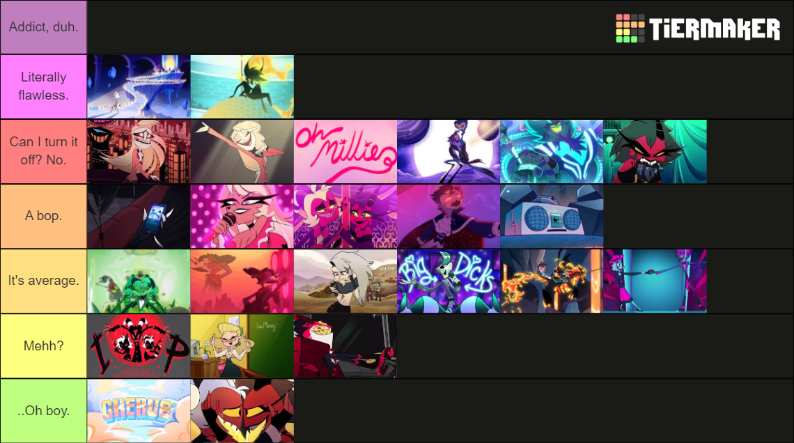 All Helluva Boss Hazbin Hotel Songs Tier List Community Rankings