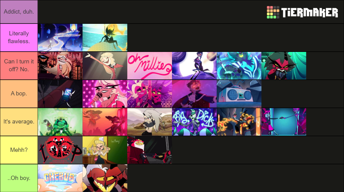 All Helluva Boss Hazbin Hotel Songs Tier List Community Rankings 