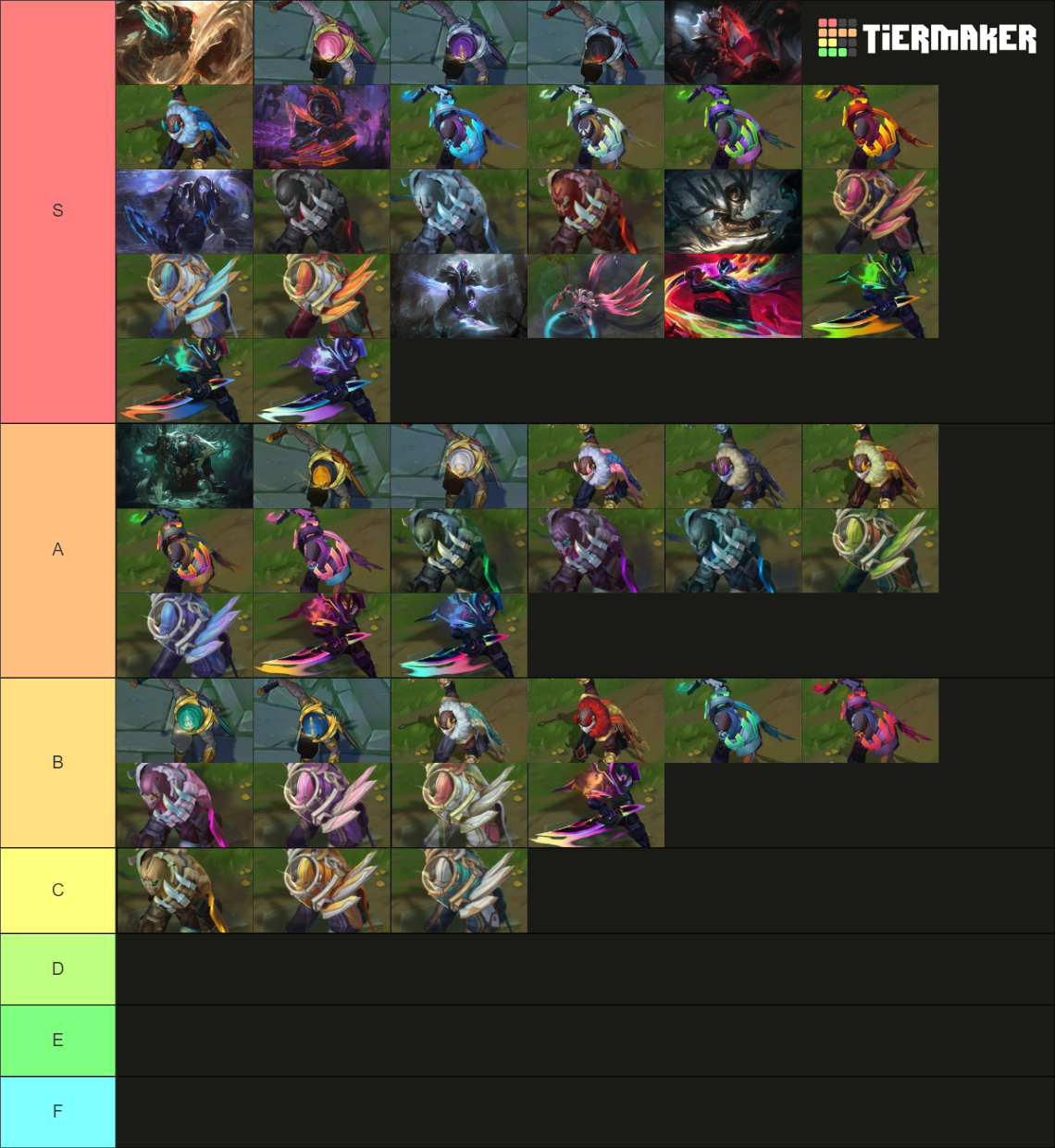 Pyke Skins January Empyrean Ashen Knight Tier List Community Rankings Tiermaker