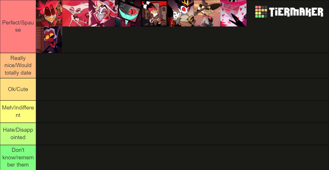 Ranking Some Hazbin Hotel Helluva Boss Characters Part Tier List