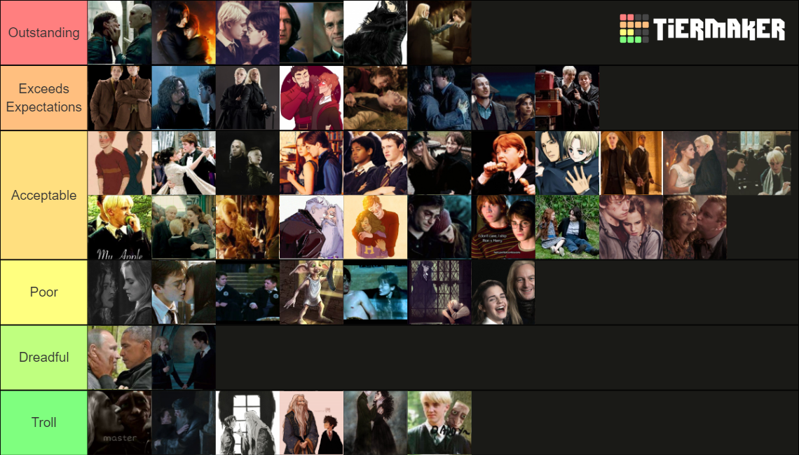 Harry Potter Ships Tier List (Community Rankings) - TierMaker