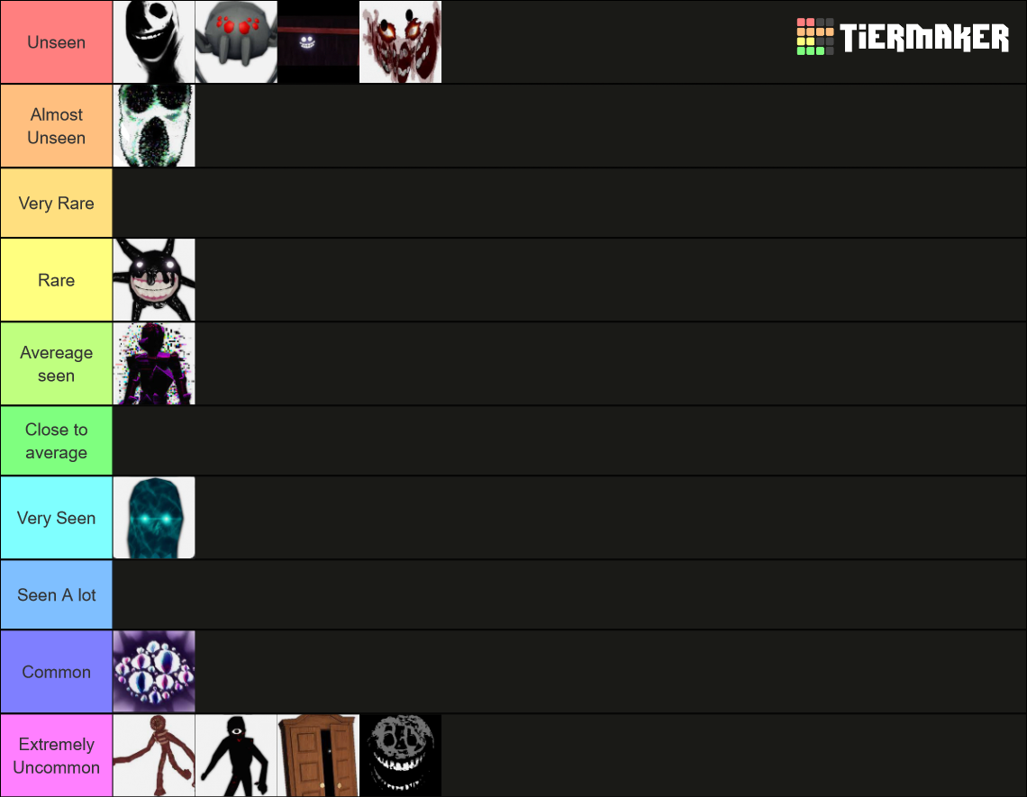 DOORS Common Monsters To Rare Tier List Rankings) TierMaker