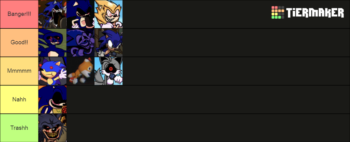 FNF Vs Sonic.exe Round 2 Tier List (Community Rankings) - TierMaker