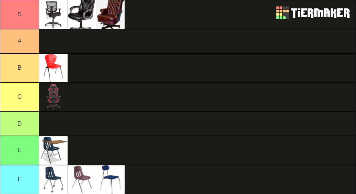 Chair Tier List Rankings) TierMaker
