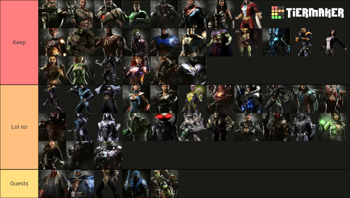 Injustice Characters 1 & 2 Tier List (Community Rankings) - TierMaker