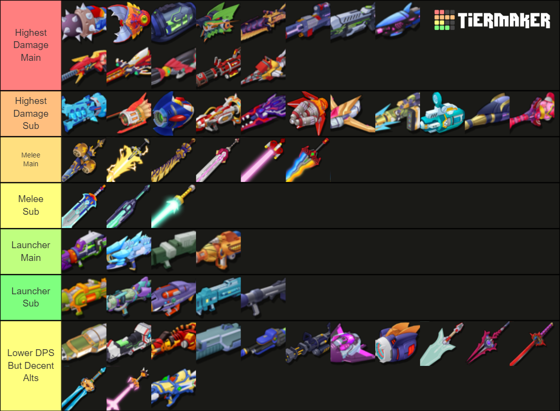 MegaMan X Dive Tier List Rankings) TierMaker
