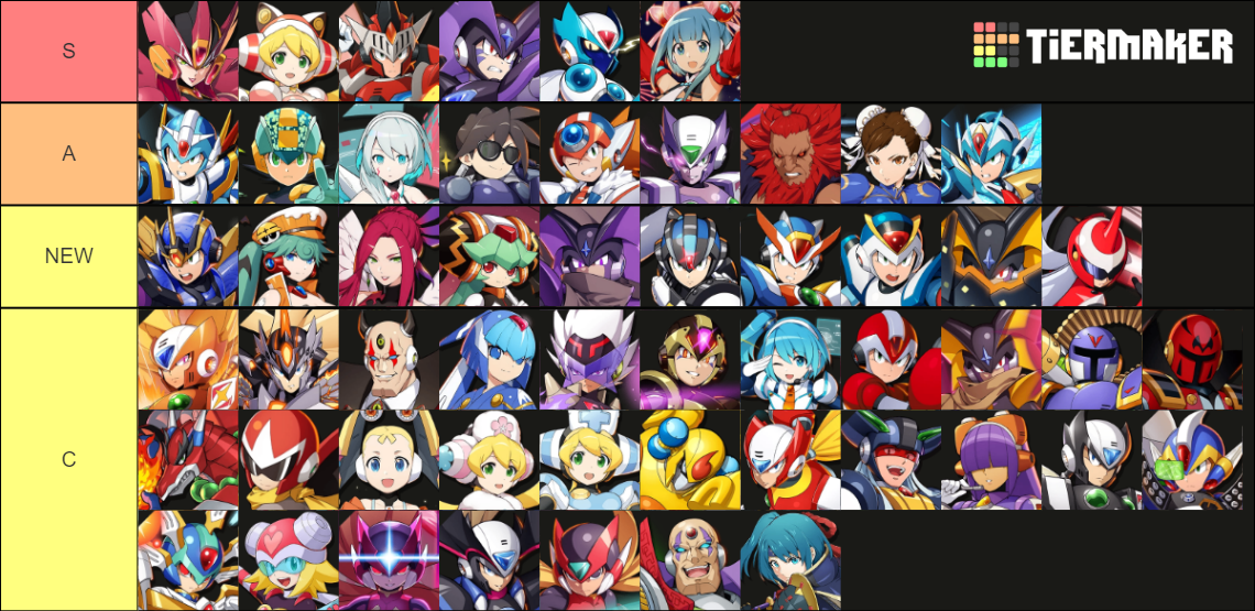 Rockman X DiVE Characters (03/23) Tier List Rankings
