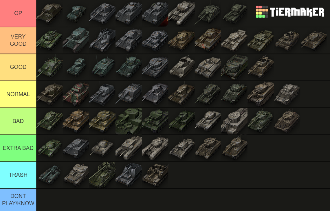 WoT Tier 6 tanks Tier List Rankings) TierMaker