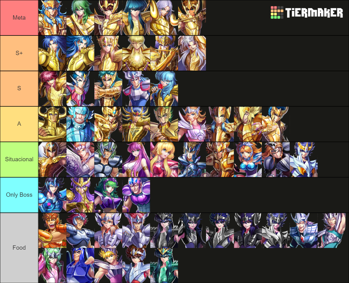 Saint Seiya Legend Of Justice By Weskro Tier List Community Rankings Tiermaker