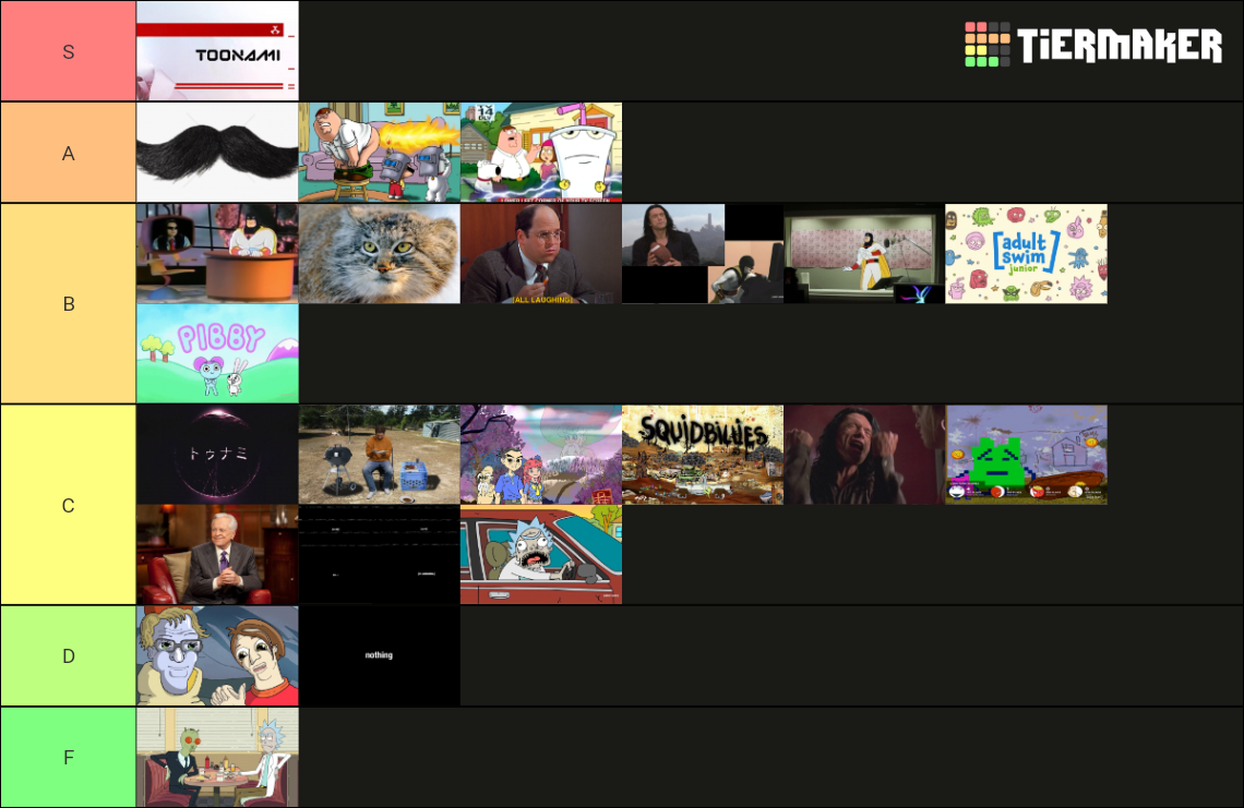 [adult swim] April Fools Pranks Tier List Rankings) TierMaker