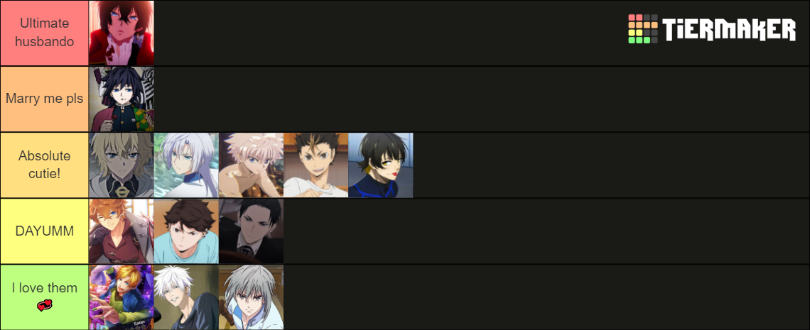 Anime men. Tier List (Community Rankings) - TierMaker