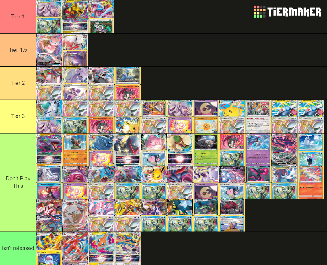 Pokemon TCG Tierlist Lost Origin Tier List Rankings) TierMaker