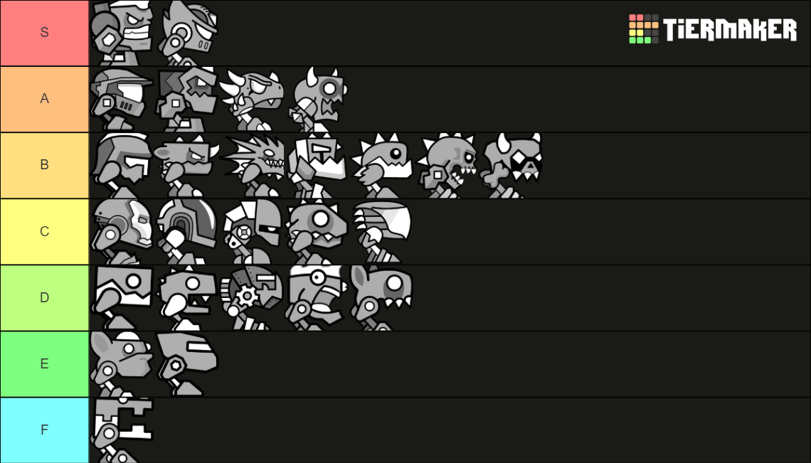 Geometry Dash Robots Tier List Rankings) TierMaker