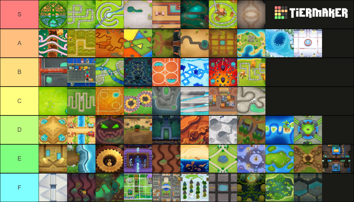 Bloons TD6 Maps V35.X Tier List (Community Rankings) - TierMaker