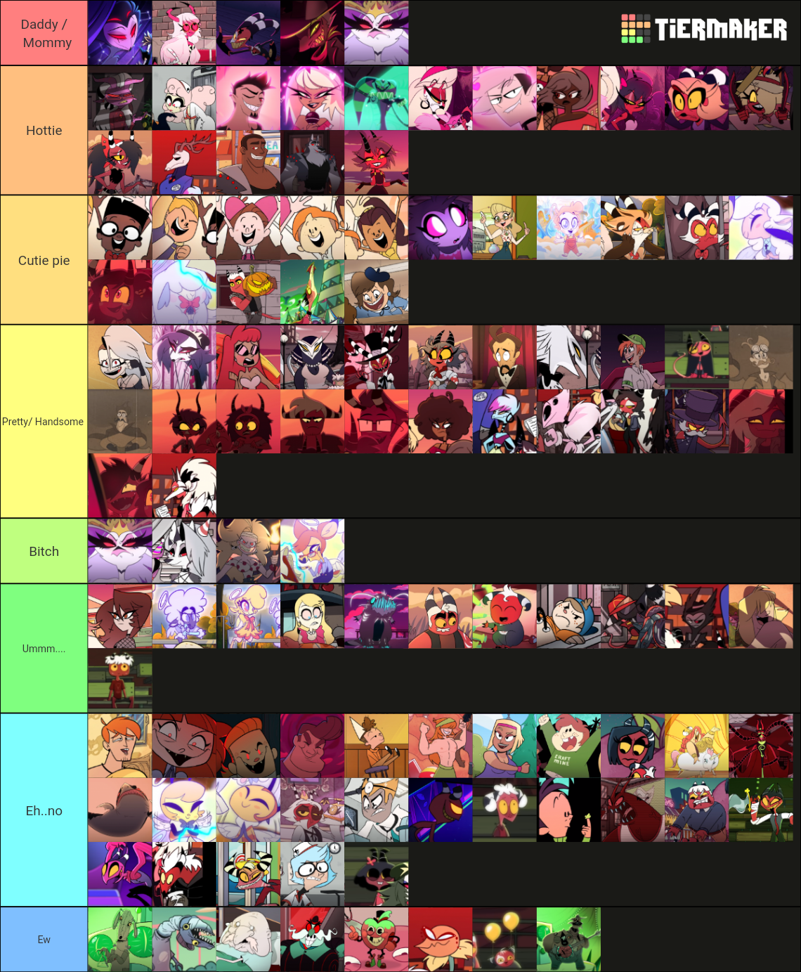 Helluva Boss Character Tier List (Community Rankings) - TierMaker