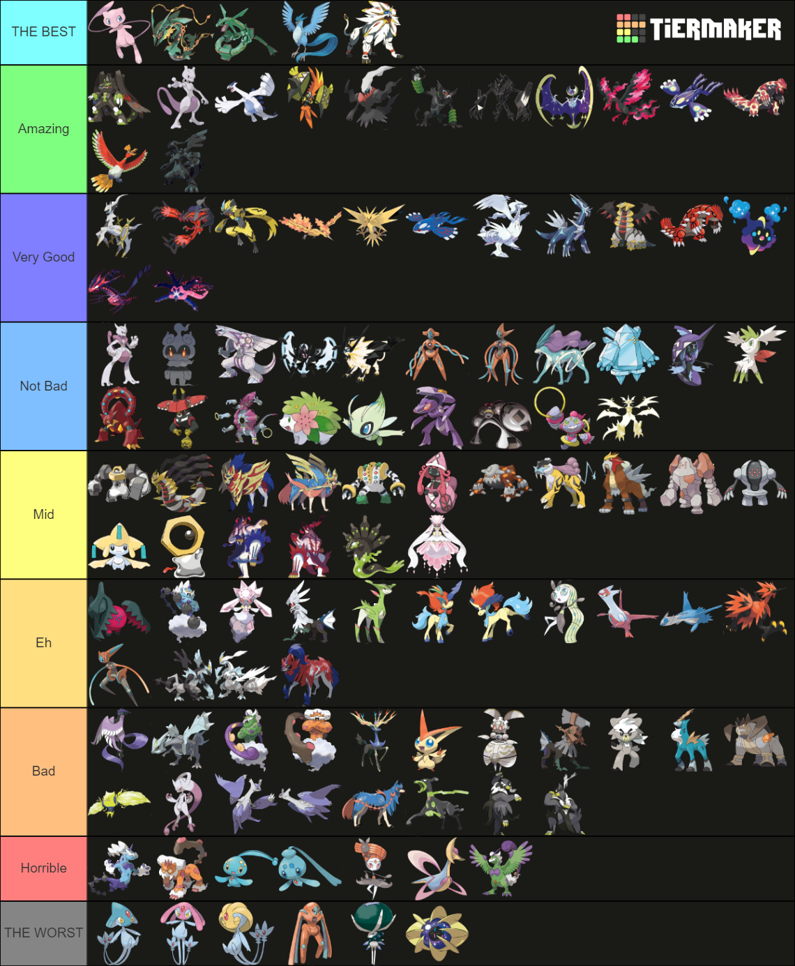 Legendary & Mythical Pokemon Tier List (Community Rankings) - TierMaker