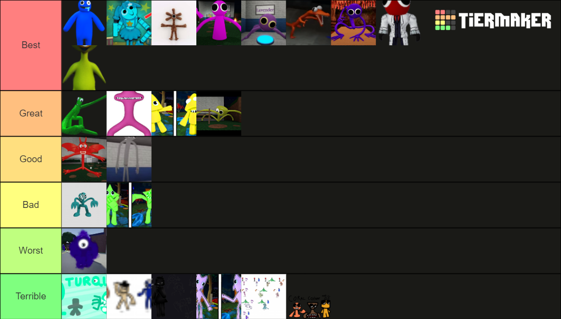 Rainbow Friends Characters Tier List Community Rankings TierMaker Rainbow Friends Characters Tier List Community Rankings TierMaker