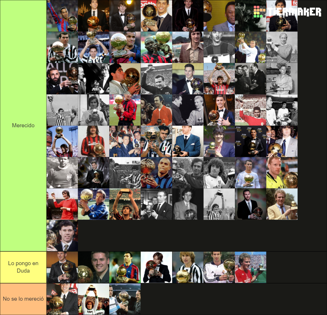 Balones de Oro Historia Tier List Rankings) TierMaker