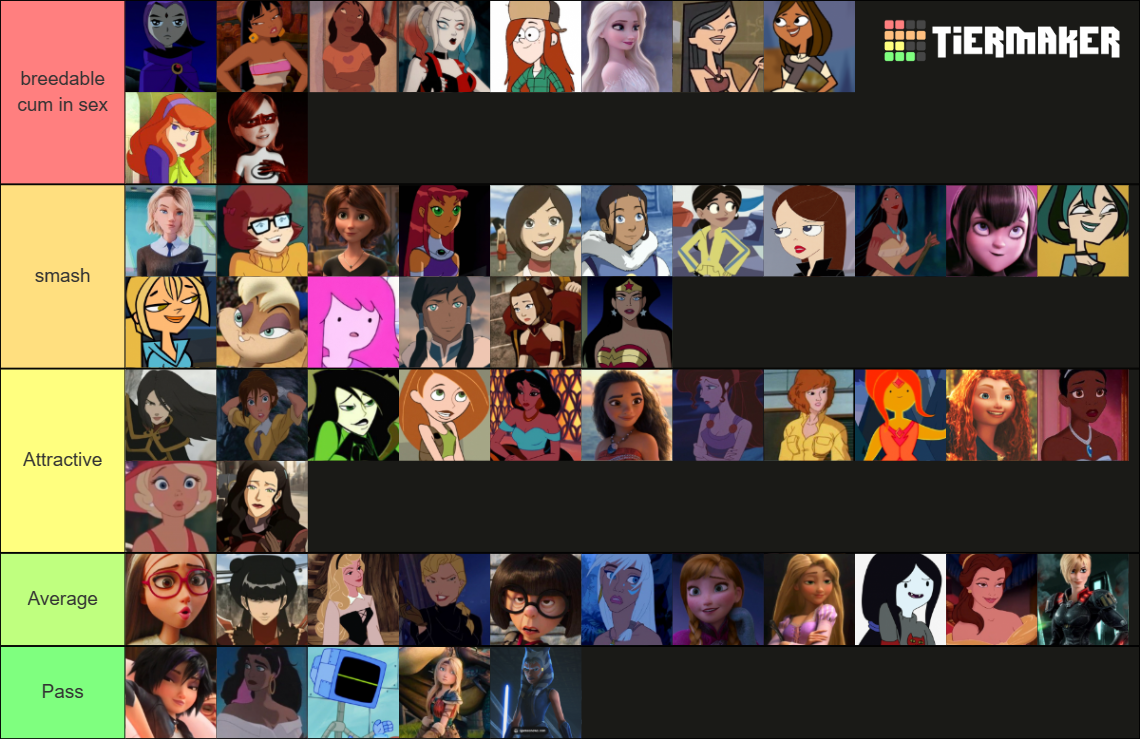 Actually hot cartoon baddies Tier List (Community Rankings) - TierMaker