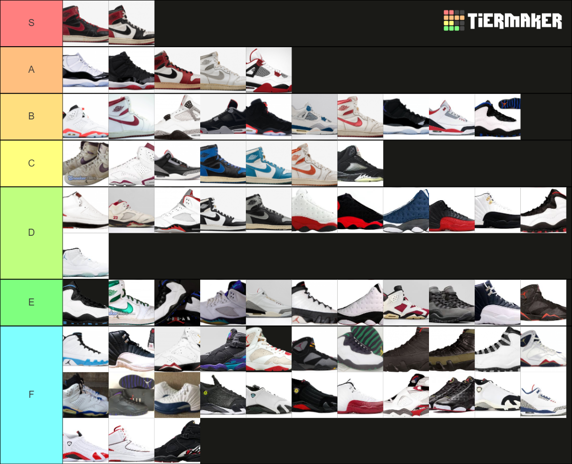 Ranking Every OG Air Jordan Colour-Way (1-14) Tier List (Community ...