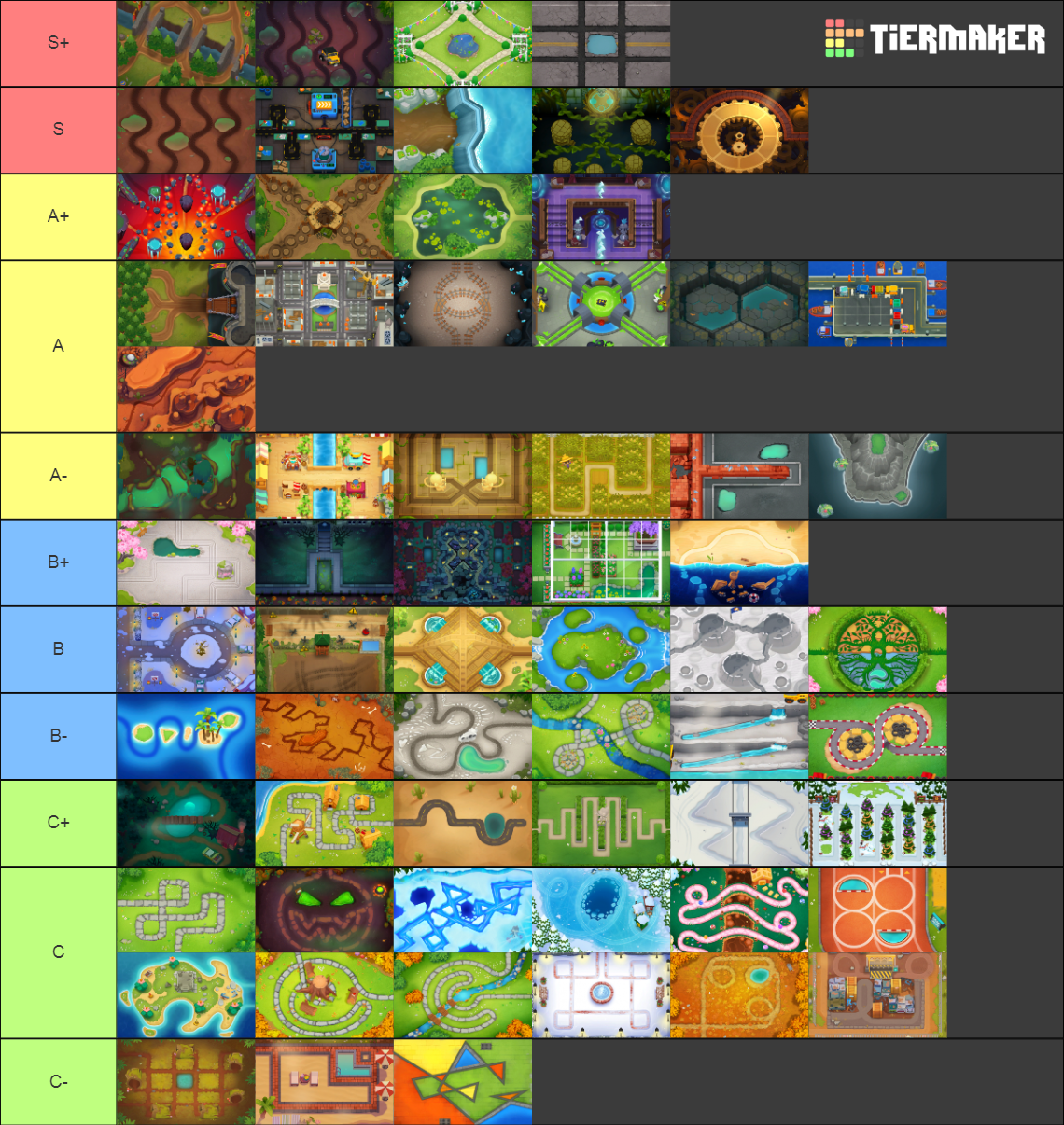 BTD6 Maps （v34.0） Tier List (Community Rankings) - TierMaker