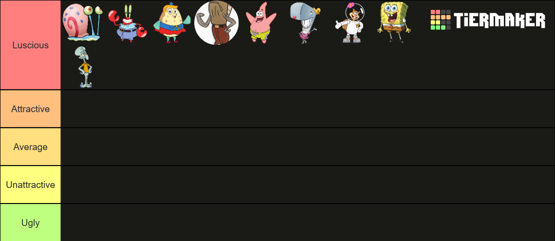 Hottest SpongeBob Characters Tier List (Community Rankings) - TierMaker
