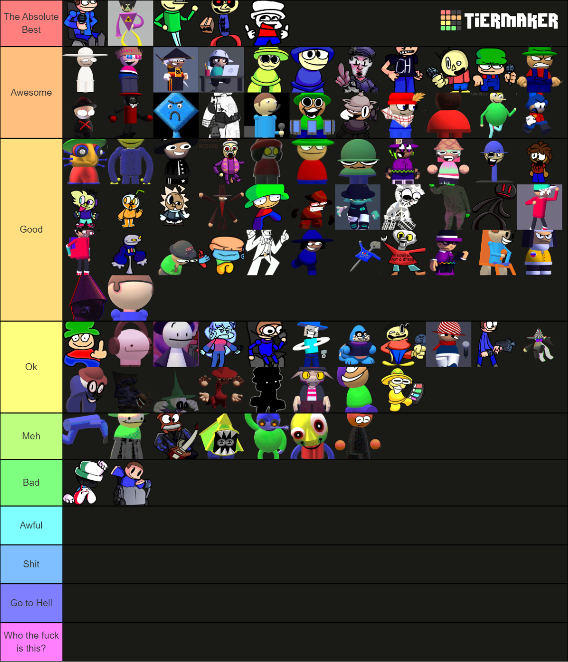 Vs. Dave and Bambi Characters Tier List (Community Rankings) - TierMaker