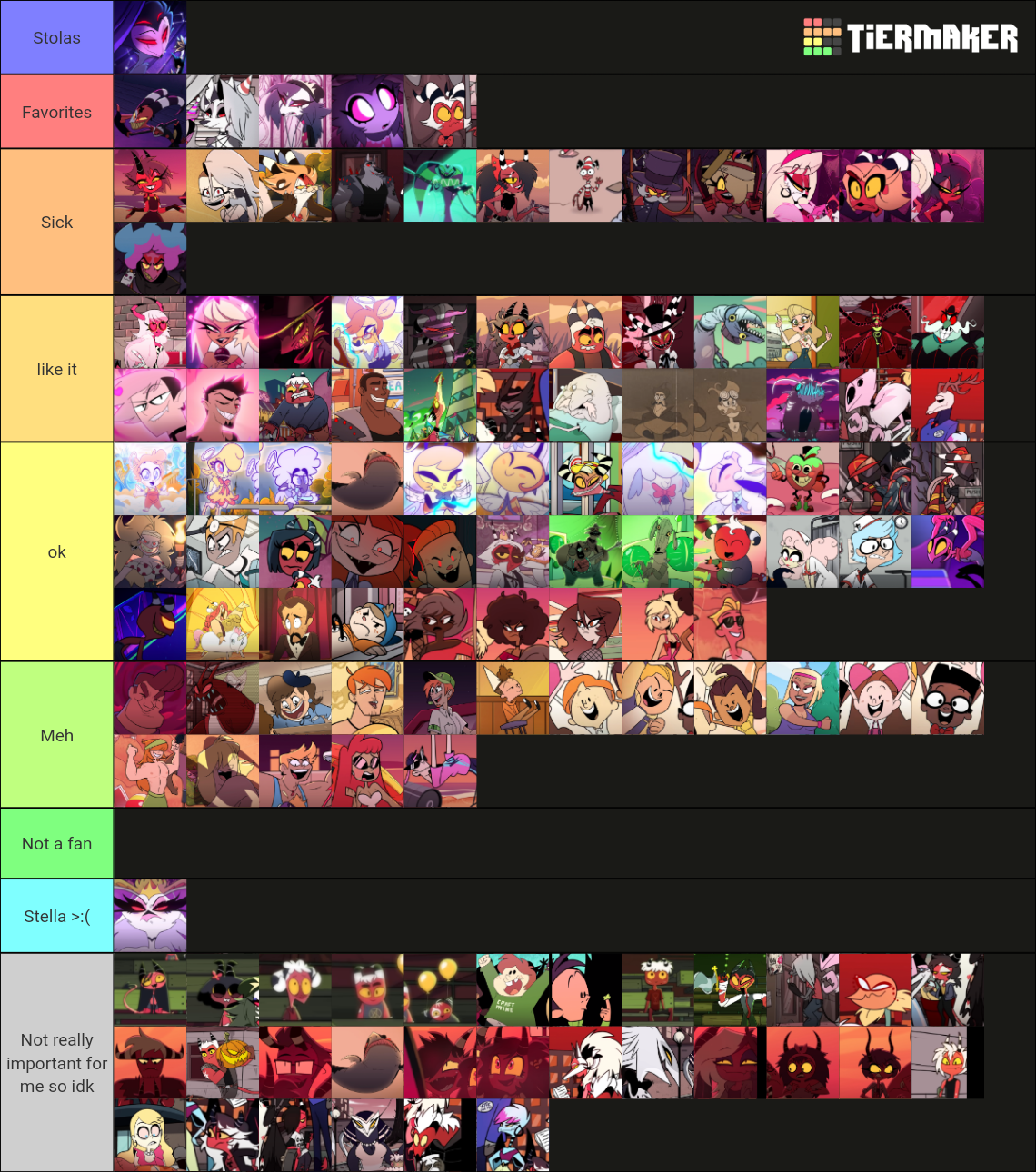 Helluva Boss Character Tier List (Community Rankings) - TierMaker