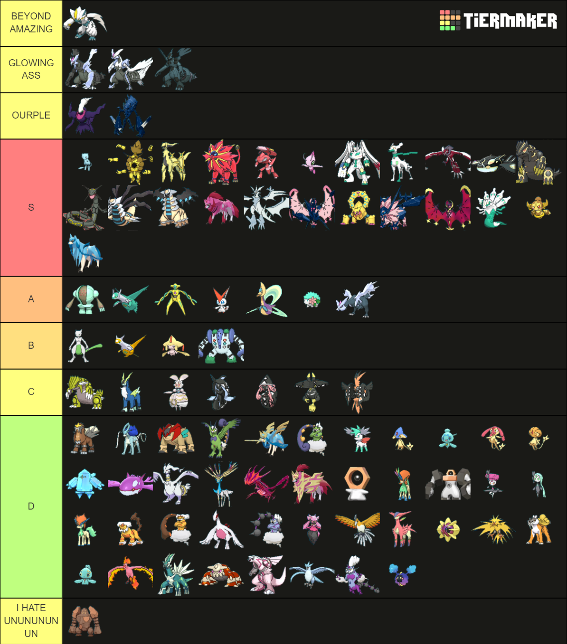 Shiny Legendary Pokemon Tier List (Community Rankings) - TierMaker