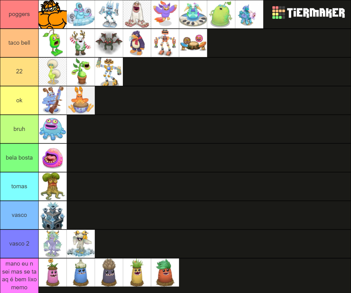 My Singing Monsters Tier List (Community Rankings) - TierMaker