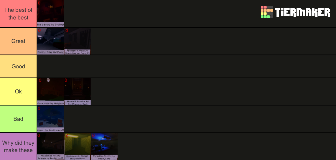Flee The Facility Maps Tier List (Community Rankings) - TierMaker