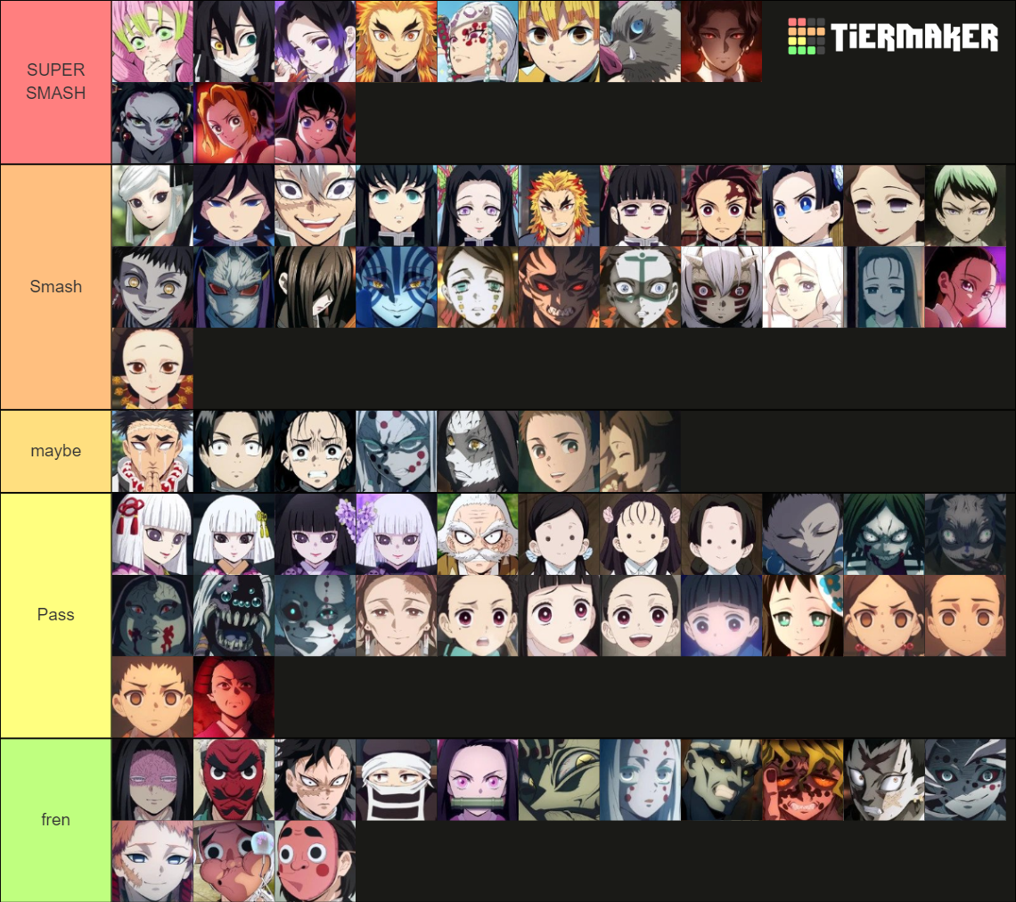 demon slayer smash or pass Tier List (Community Rankings) - TierMaker