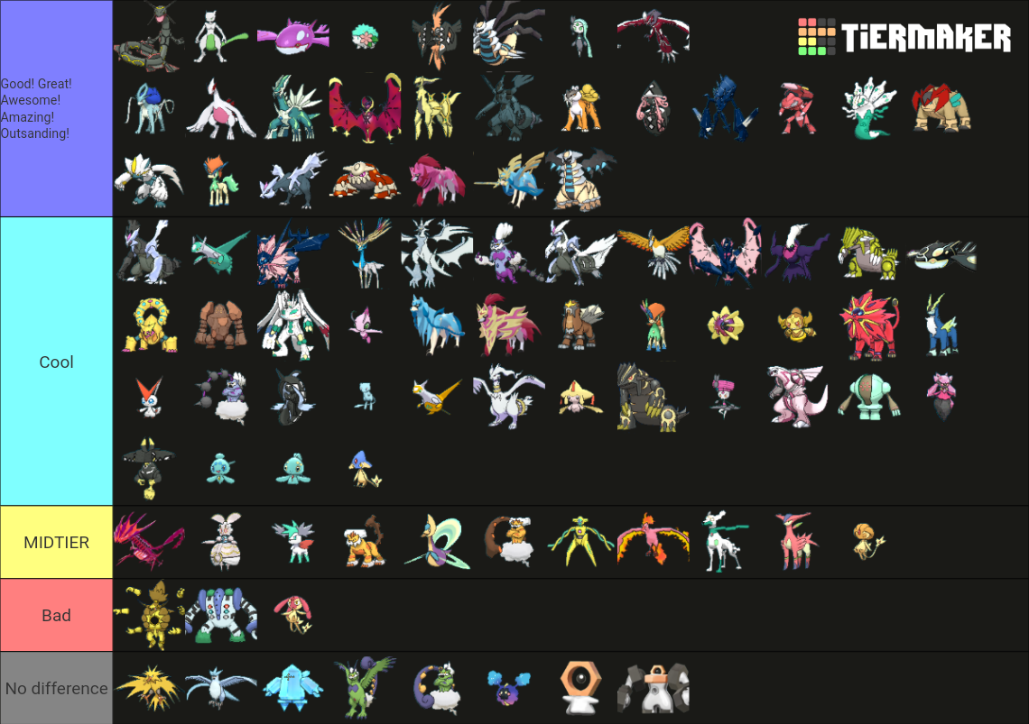 Shiny Legendary Pokemon Tier List (Community Rankings) - TierMaker