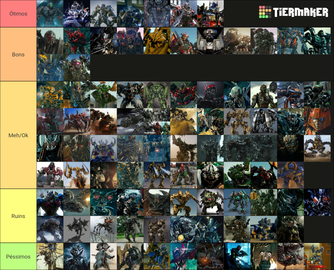 Transformers [Movies] Tier List (Community Rankings) - TierMaker