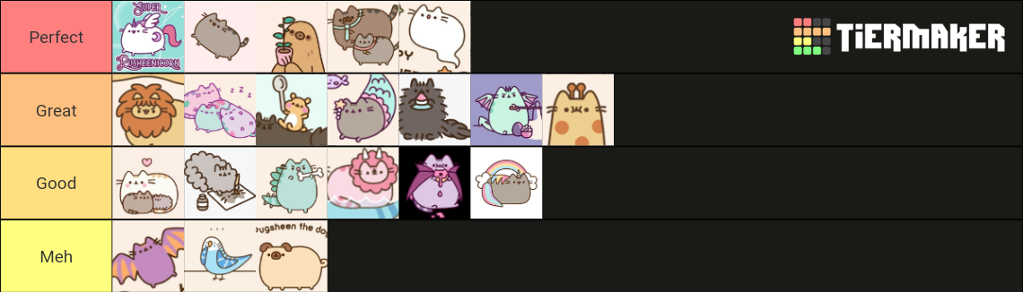 Pusheen Character Ranking Tier List (Community Rankings) - TierMaker