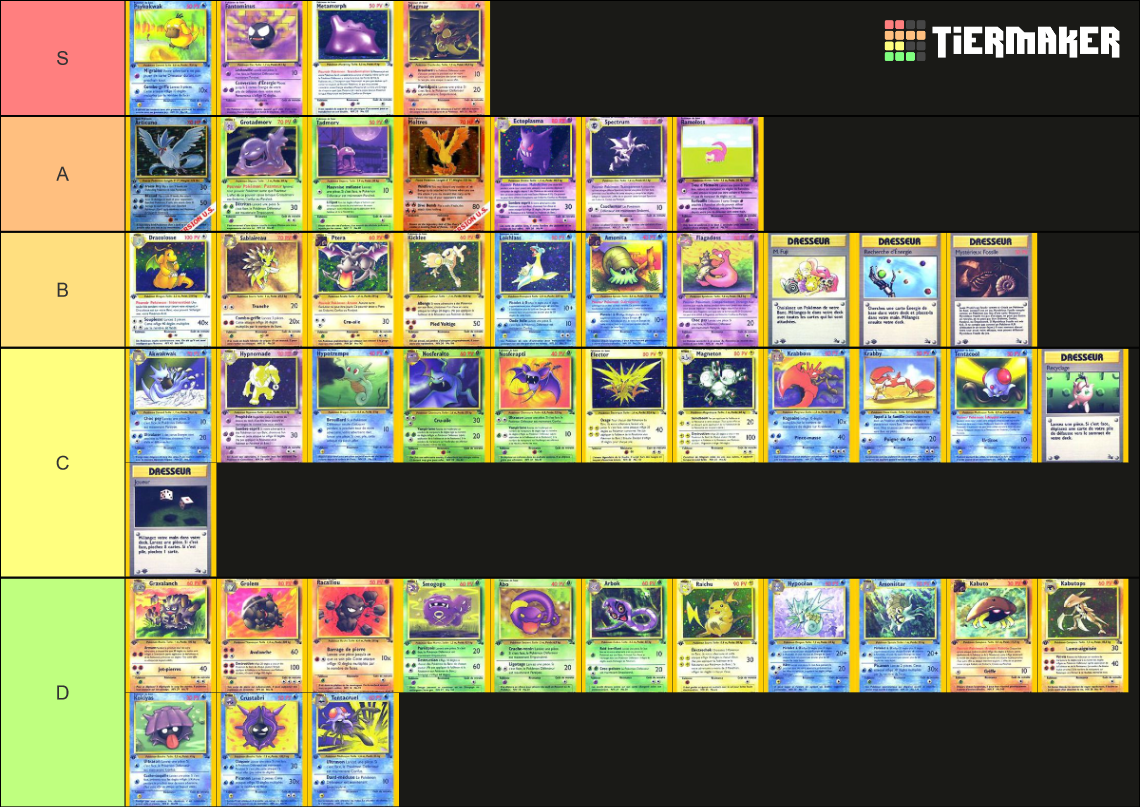 TCG Pokemon Fossile Tier List Rankings) TierMaker
