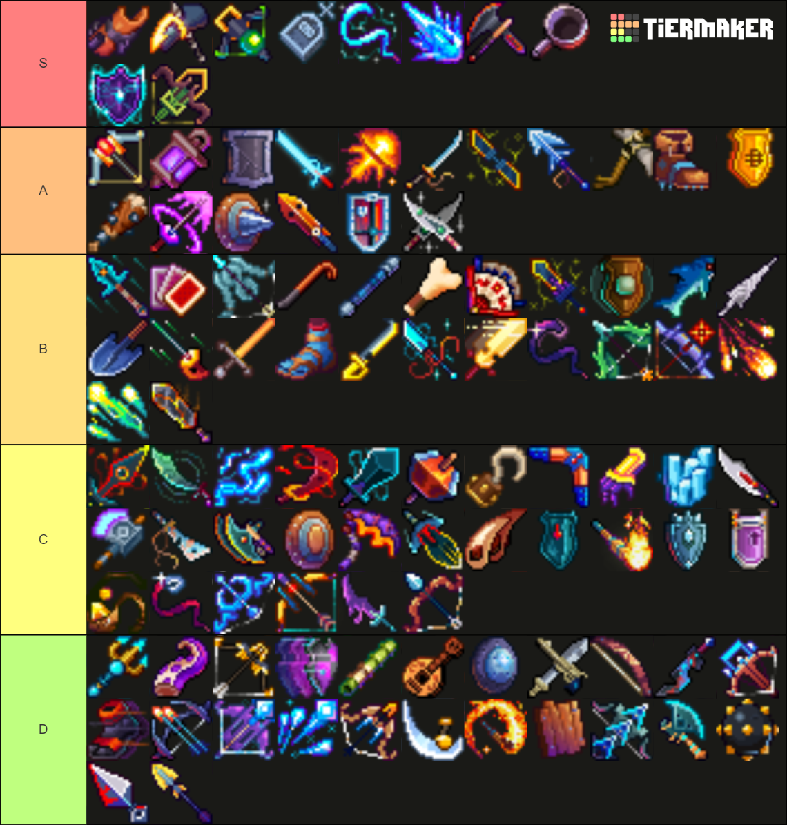 Dead Cells All Weapons V 2 8 Tier List Community Rankings TierMaker   Dead Cells All Weapons V27 1528073 1675199547 