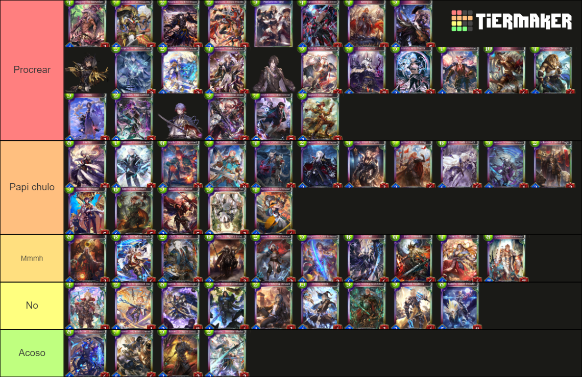 Shadowverse Husbandos Legendarias Tier List Rankings