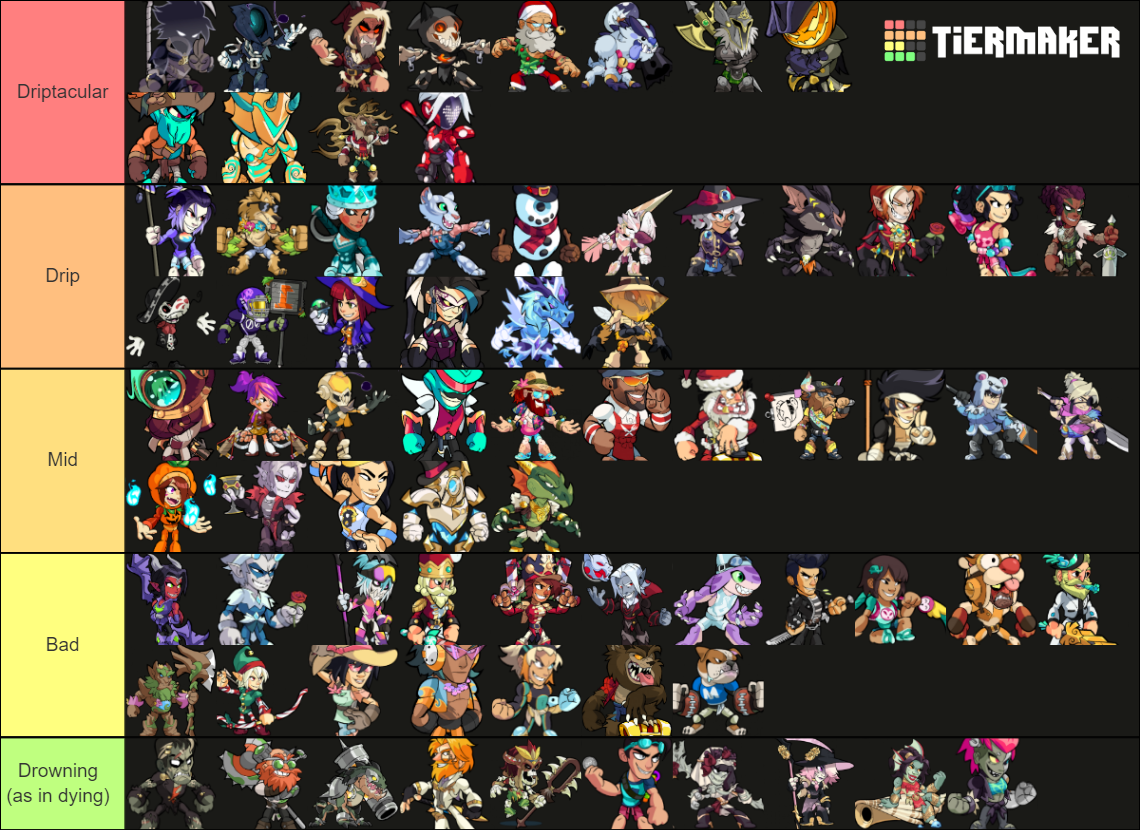 Brawlhalla Event Skins Tierlist (Feb 2023) Tier List