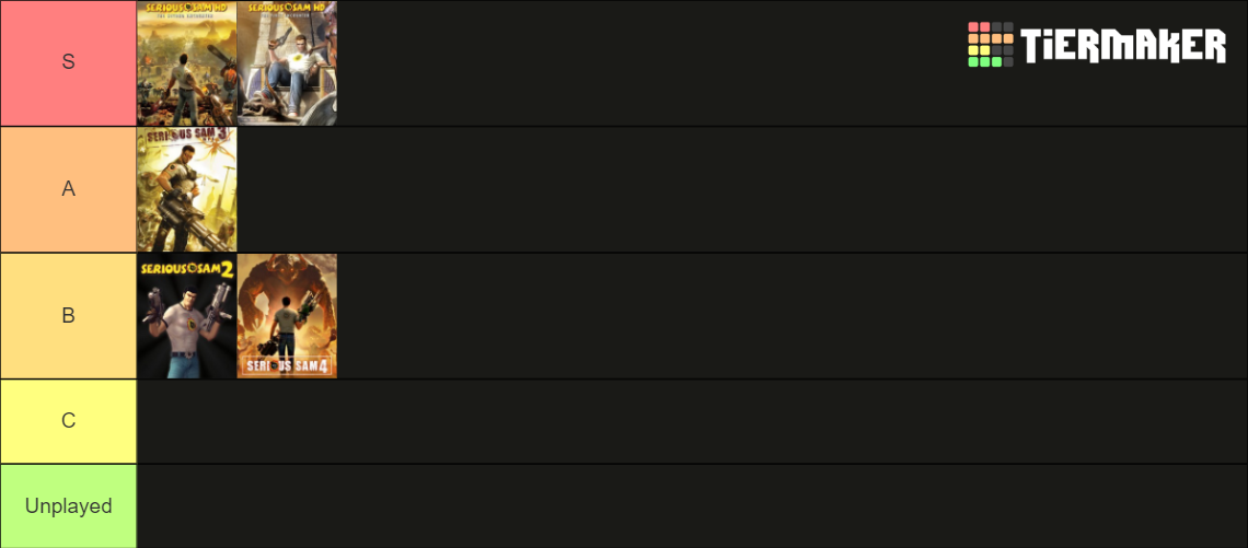 Serious Sam Games Tier List (Community Rankings) - TierMaker